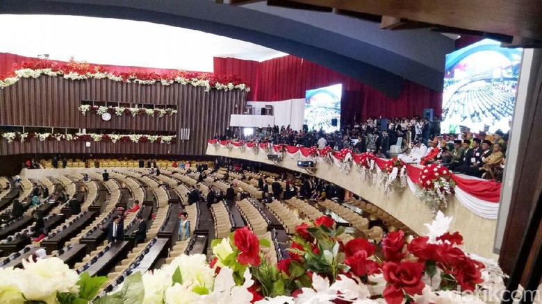 Suasana Sidang Jelang Pidato Kenegaraan Presiden Jokowi Tentang Nota Keuangan dan RAPBN 2020