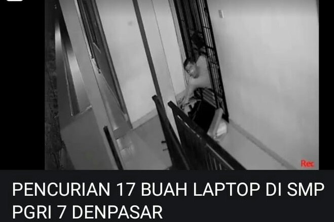 Garong Obrak-abrik SMP PGRI 7 Denpasar, Bawa Lari 17 Laptop