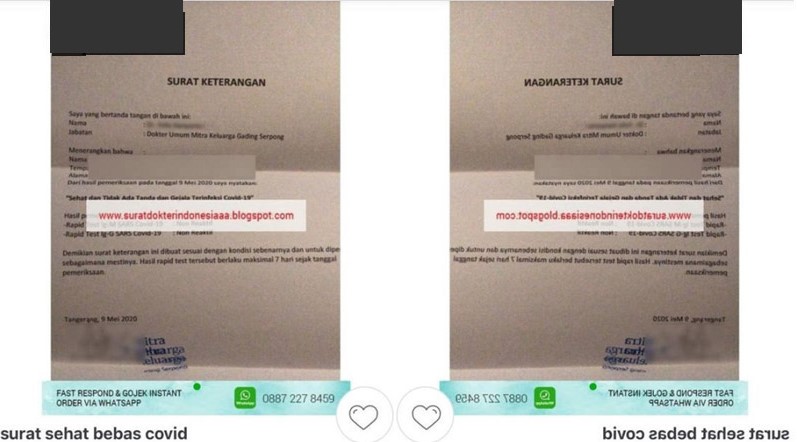 Surat Keterangan Bebas C-19