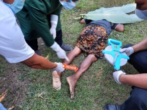 POLISI Mendatangi TKP untuk melakukan olah TKP