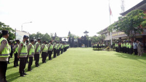 Apel kesiapan pengamanan malam tahun baru di Polresta Denpasar