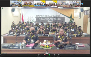 Kejaksaan Tinggi Bali saat melaksanakan rapat kerja daerah