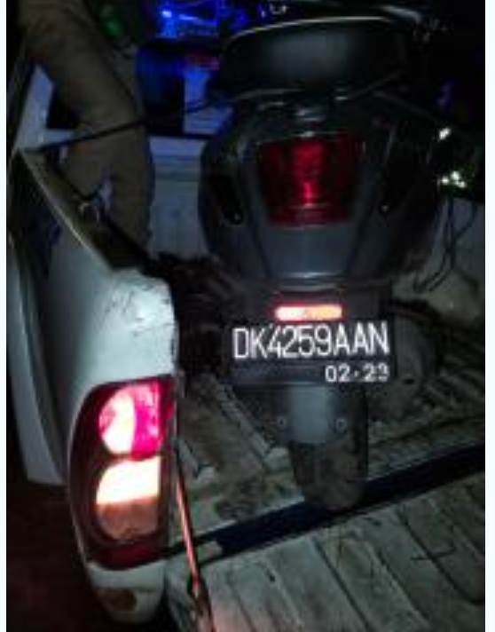 Motor milik korban saat dievakuasi