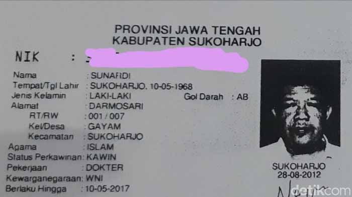 tanda pengenal dokter sunardi