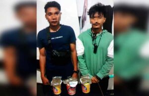 FS dan GK warga Kota Ambon, di tangkap dengan barang bukti. Tiga paket Ganja disimpan dalam bungkusan Pop Mie
