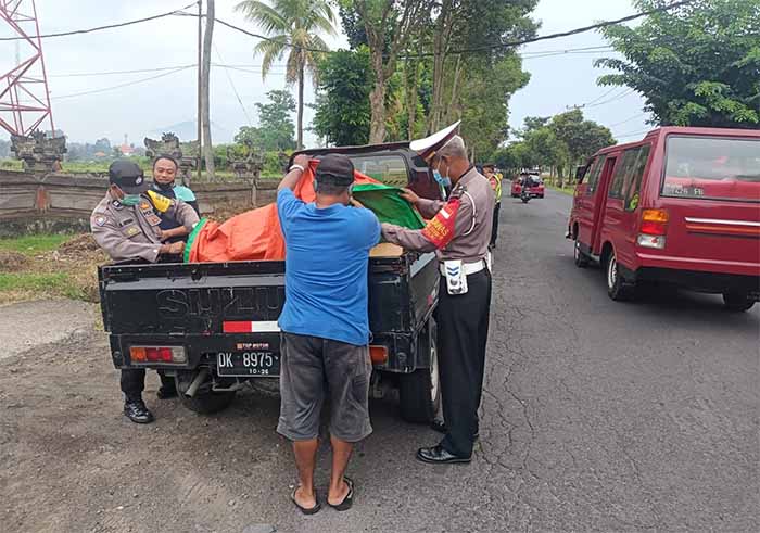 Wakapolsek Abiansemal Pimpin razia kendaraan menjelang Ramadhan