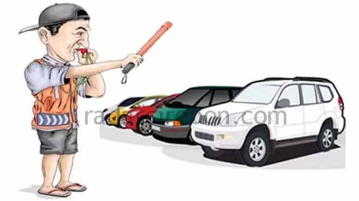 ilustrasi tukang parkir