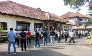 polsek mengwi rapatkan barisan