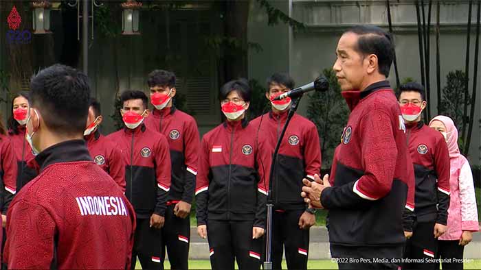 presiden Jokowi melepas kontigen Sea Games 2021