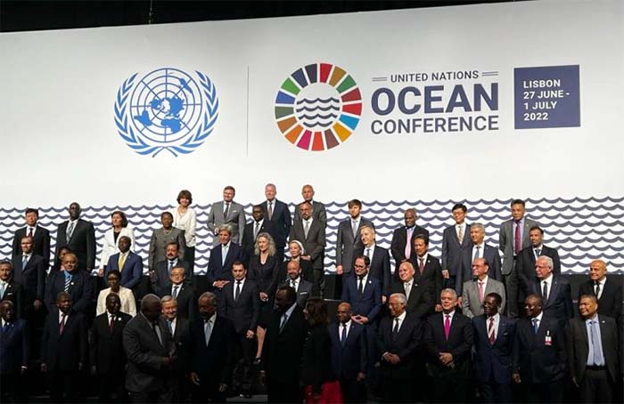 Menteri Kelautan dan Perikanan Sakti Wahyu Trenggono dalam acara United Nation Oceans Conference (UNOC) 2022. (foto: ist)