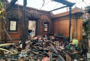 Kondisi rumah setelah kebakaran.