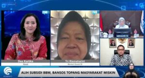 Mensos Tri Rismaharini dan Menaker, Ida Fauzia saat diskusi online Selasa (6/9/2022)