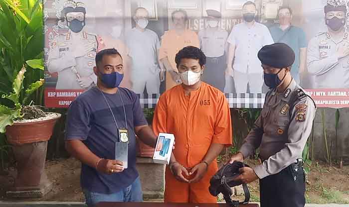 Polsek Denpasar Timur menangkap pelaku pencurian bernama Komang Pasek Winaya.