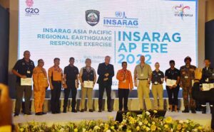 Upacara Penutupan INSARAG AP ERE 2022 di Nusa Dua Bali, Kamis malam (8/9/2022).