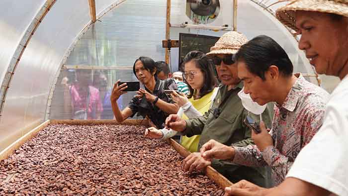 Bupati Jembrana, I Nengah Tamba mencanangkan Desa Ekasari Kecamatan Melaya sebagai desa mandiri kakao.
