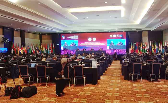 Suasana konferensi para hakim konstitusi Nusa Dua Bali, Selasa (4/10/2022)