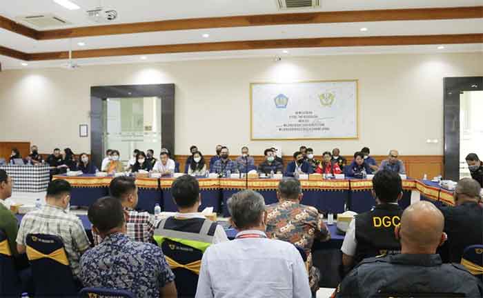 Suasana Sosialisasi E-CD Nasional di Bandara Ngurah Rai Bali, Kamis (6/10/2022).