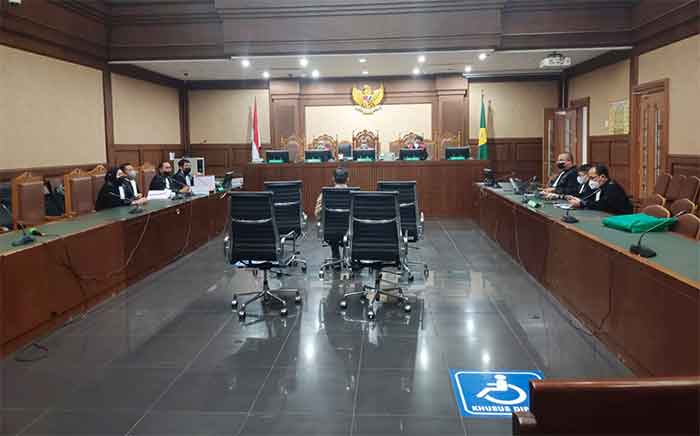 Persidangan Tindak Pidana Korupsi atas nama Terdakwa Benny Tjokrosaputro di Pengadilan Tindak Pidana Korupsi pada Pengadilan Negeri Jakarta Pusat.