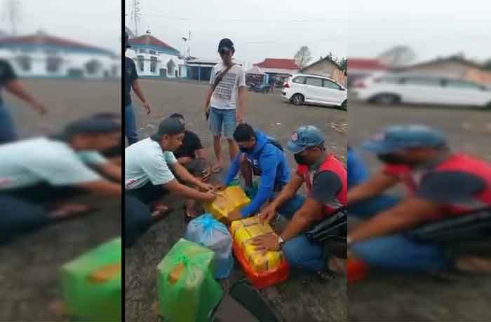 Screenshoot video penangkapan pembawa bahan peledak.