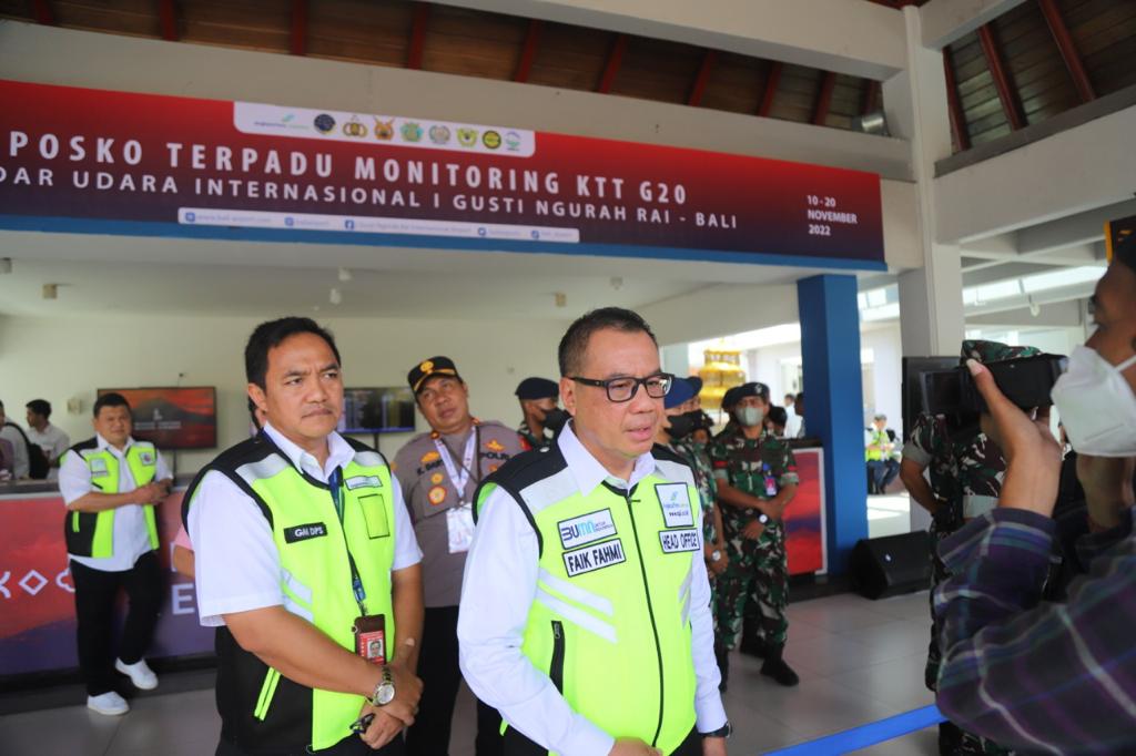 Peresmian Posko Monitoring KTT G-20 di Bandara Ngurah Rai, Kamis (10/11/2022).