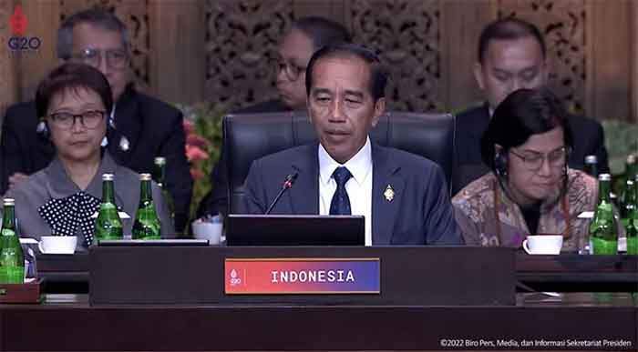 Presiden Jokowi membuka KTT G20 di Nusa Dua, Badung Bali.