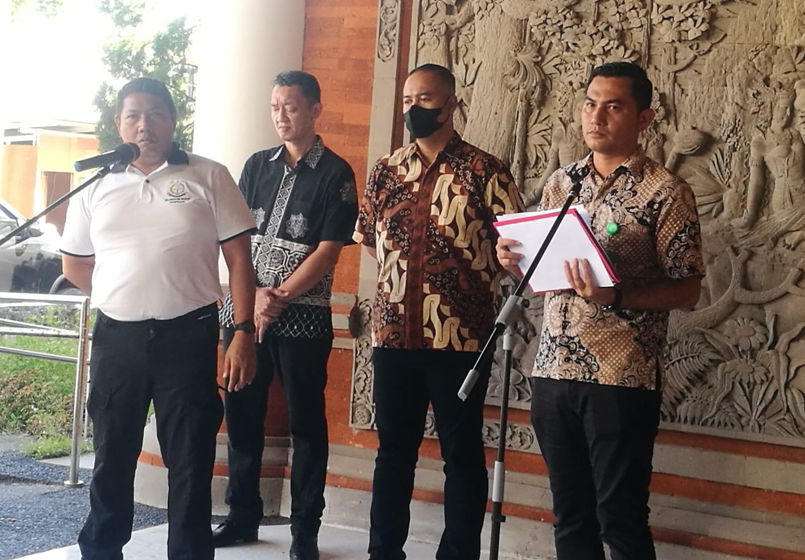 Kejati Bali gelar jumpa pers terkait penanganan dana SPI Unud. (Foto: M-008)