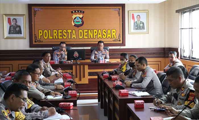Kapolresta Denpasar pimpin Anev Operasi Lilin Agung 2022.