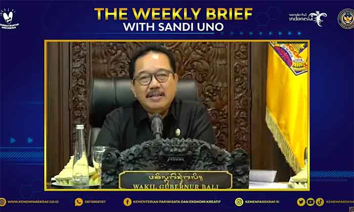 Wakil Gubernur Bali Tjokorda Oka Artha Ardana Sukawati (Cok Ace) dalam The Weekly Brief with Sandi Uno, Jakarta, Senin (12/12/2022).