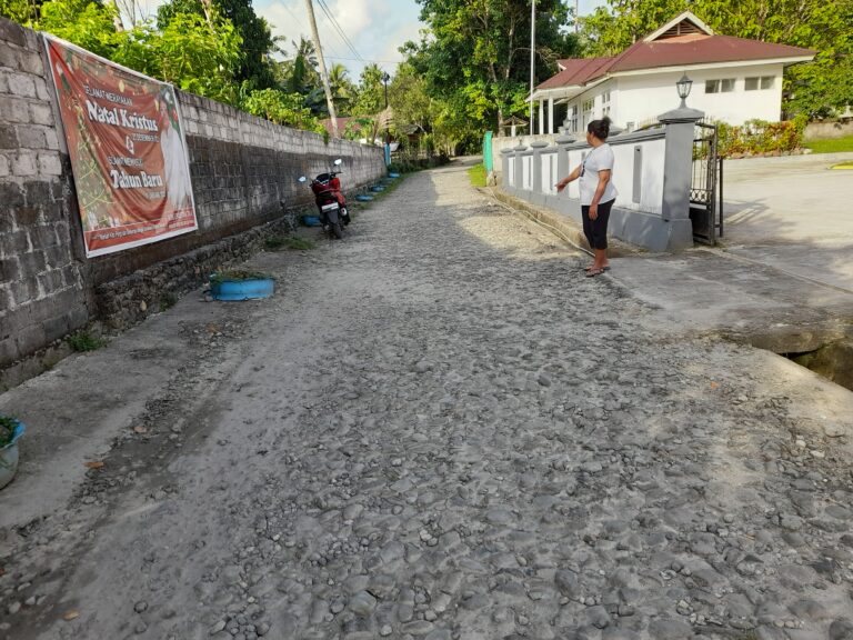 Kerusakan Jalan di Desa Suli sampai kearah Desa Tial dan Larike, Kecamatan Salahutu, Kabupaten Maluku Tengah. (Foto: Menitini/M-009)