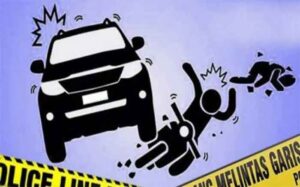 Ilustrasi mobil serempet motor