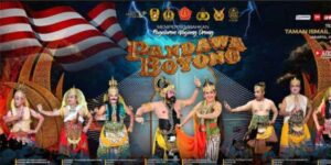 Tangkapan layar pagelaran Wayang Orang 'Pandawa Boyong'