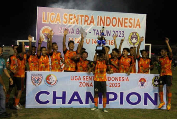 Padang Tegal FC berhasil meraih podium pertama dalam laga sepak bola Liga Sentra Indonesia (LSI) Zona Bali U-16 tahun 2023. (Foto: Istimewa)