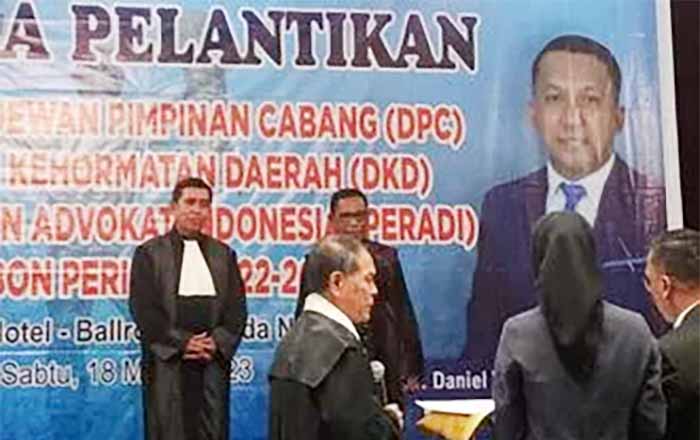 elantikan Dewan Kehormatan Persatuan Advokad Indonesia (DK PERADI) Maluku.