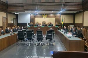 Suasana sidang perkara dugaan koruspi impor baja