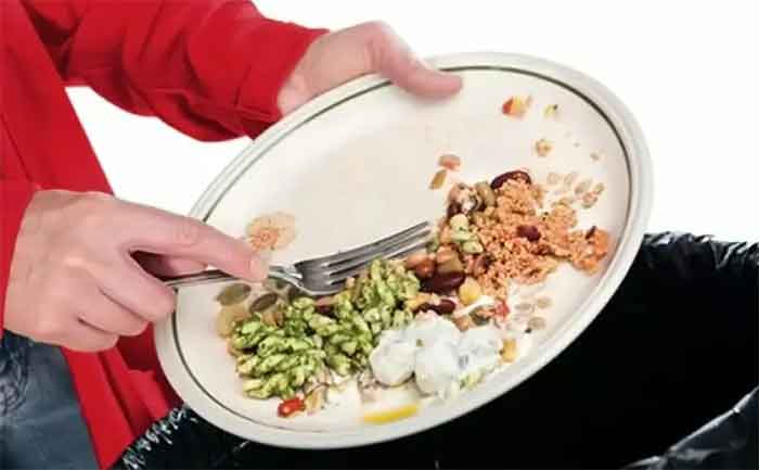 Ilustrasi Membuang Makanan.