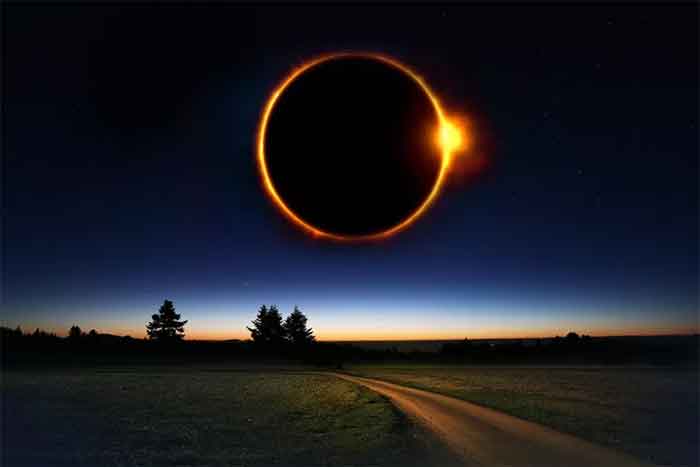 ilustrasi gerhana matahari