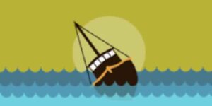 Ilustrasi Tenggelam longboat.