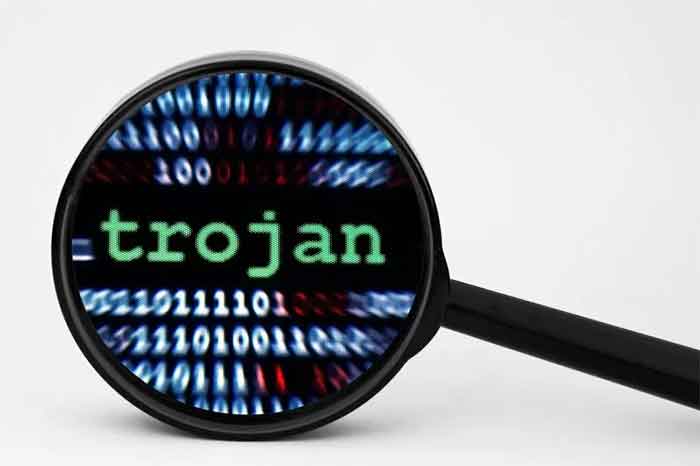 Ilustrasi virus trojan di komputer. (Foto: Shutterstock)