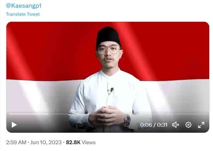 Video Kaesang Pangarep beredar di media sosial Twitter. (Foto: Screenshoot akun twiiter @kaesang_id