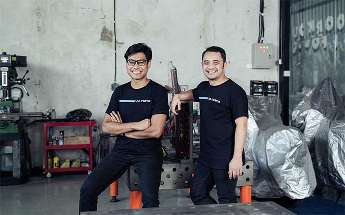 dari Kiri: MAKA Motors Founder & Chief Executive Officer Raditya Wibowo; MAKA Motors Co-Founder & Chief Technology Officer Arief Fadillah. (Foto: istimewa)