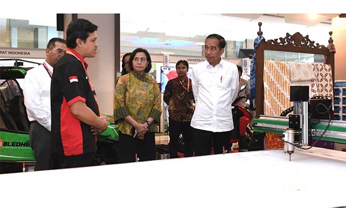 Presiden Joko Widodo menghadiri acara LPDP Fest, yang digelar di Kasablanka Hall, Jakarta, pada Kamis