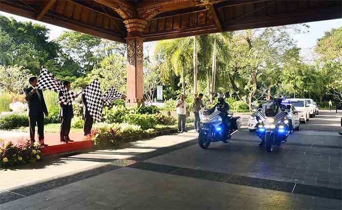 Menteri ESDM Sambut Kedatangan Peserta Konvoi Kendaraan Ramah Lingkungan di Bali