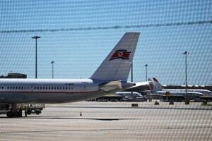 Pesawat Air Koryo akhirnya mendarat untuk kali pertamanya sejak pandemi Covid-19 di Beijing pada Selasa (22/8/2023) waktu setempat. (Foto: AFP Pic)