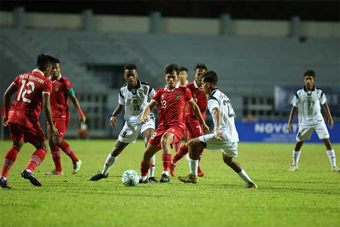 Tim U-23 Indonesia meraih kemenangan tipis 1-0 atas Timor Leste di laga kedua grup B Piala AFF U-23 2023 di Rayong Provincial Stadium, Minggu (20/8). (Foto: Dok. PSSI)
