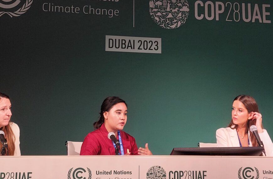 Bicara di Cop28, April Suarakan Pentingnya Pendanaan Untuk Aksi Iklim Yang Diinisiasi Kaum Muda