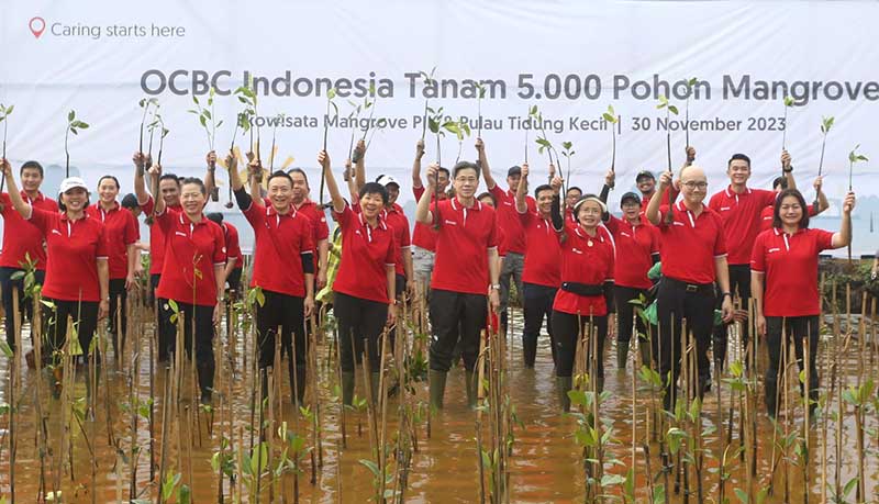 Hari Menanam Pohon, OCBC Indonesia dan Mangrove Jakarta Community Tanam 5.000 Pohon