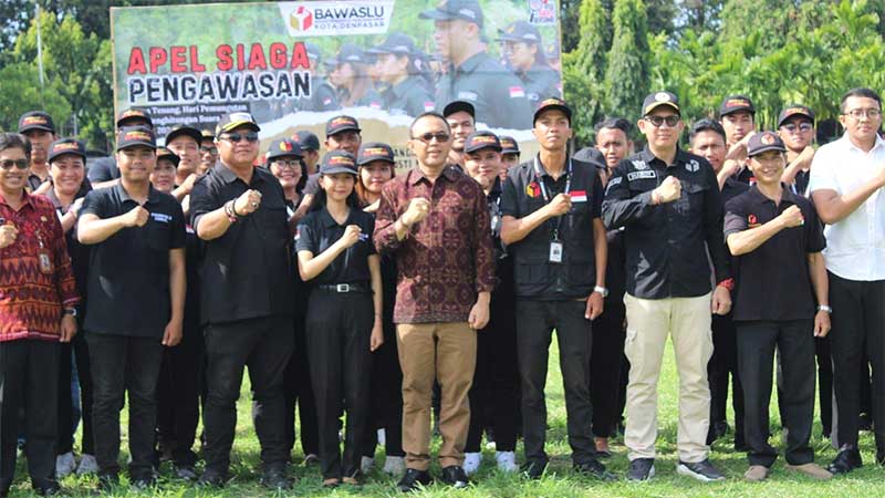 Hadiri Apel Pengawasan Bawaslu, Ini yang Disampaikan Wali Kota Denpasar