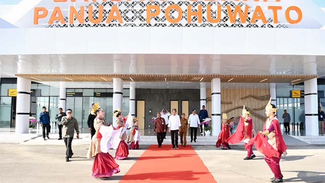 Bertepatan dengan Sidang Putusan MK, Presiden Jokowi Resmikan Bandara Panua Pohuwato