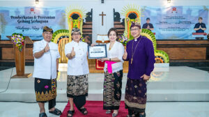 Bupati Giri Prasta Resmikan Gedung Serbaguna Galang Ning…