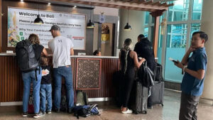 Lokasi konter tourism Levy di Bandara Ngurah Rai